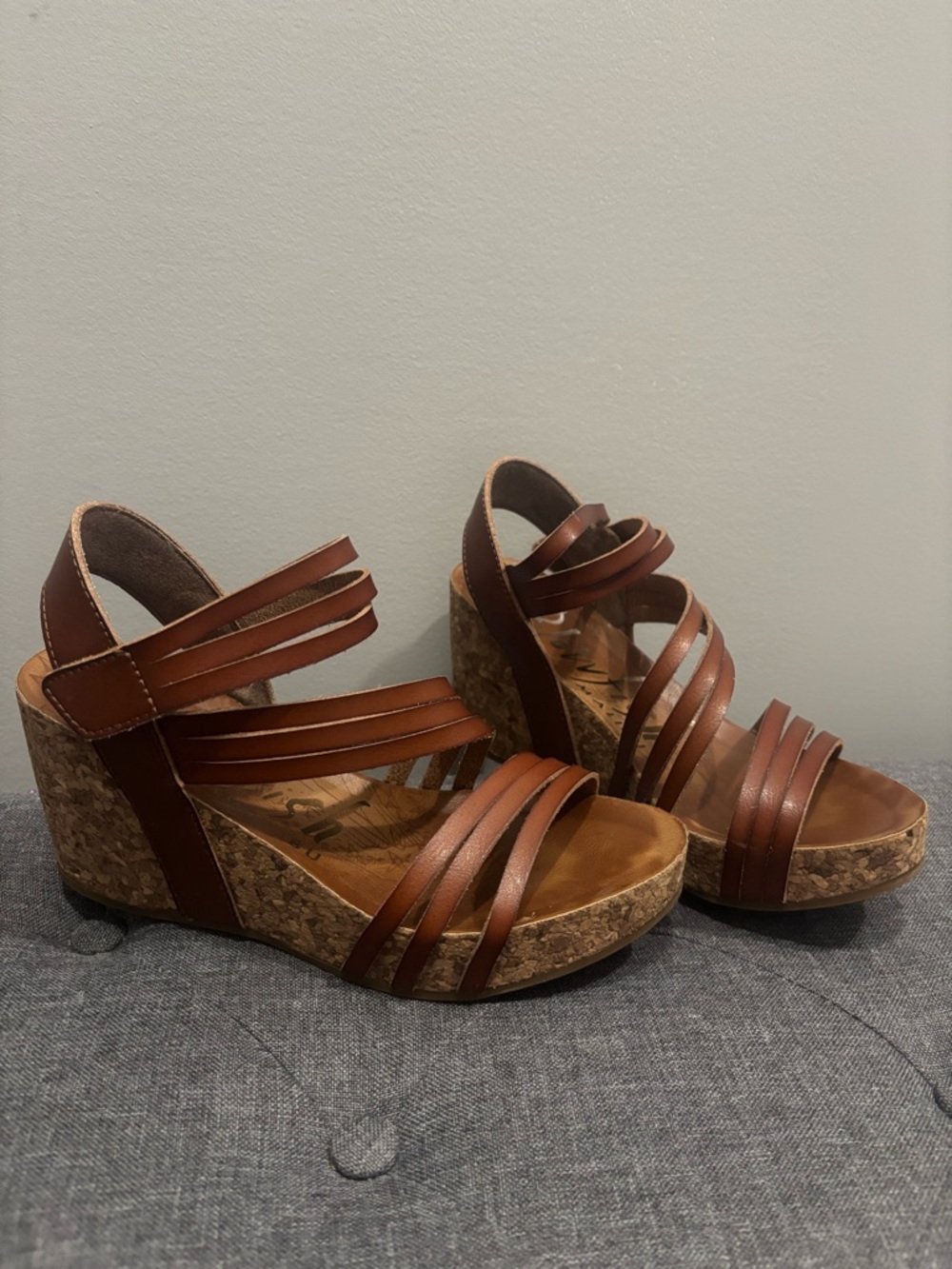 Blowfish Strappy Cork Wedge Sandals - Women